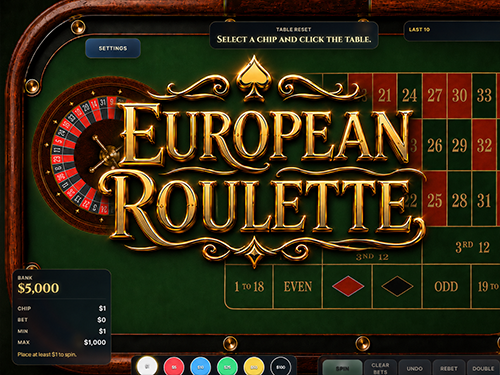 Europäisches Roulette-Tischspiel