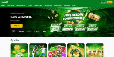 Bets10 nettsted forhåndsvisning