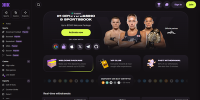 Vista previa del sitio de Cloudbet