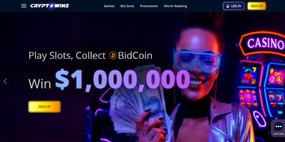Vista previa del sitio de CryptoWins
