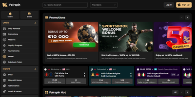 معاينة Fairspin للموقع