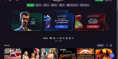 MasterPlay nettsted forhåndsvisning