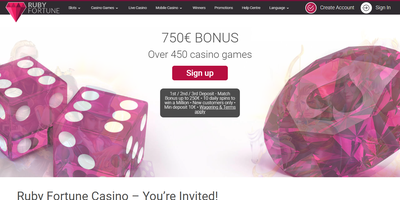 معاينة RubyFortune للموقع