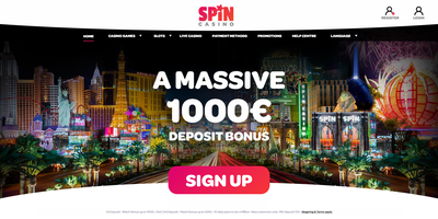 Spin Casino predogled spletnega mesta