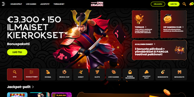 Spin Samurai websted forhåndsvisning