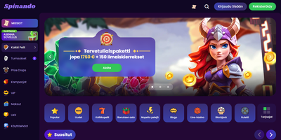 Prévia do site de Spinando