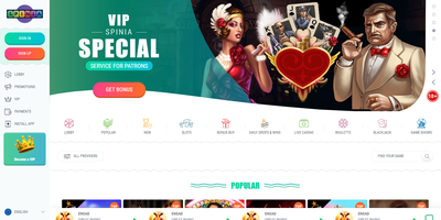 معاينة Spinia للموقع