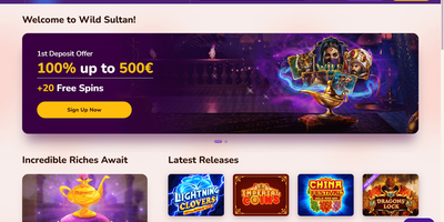Wild Sultan のサイトプレビュー