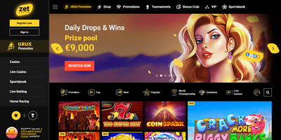 Anteprima del sito ZetCasino